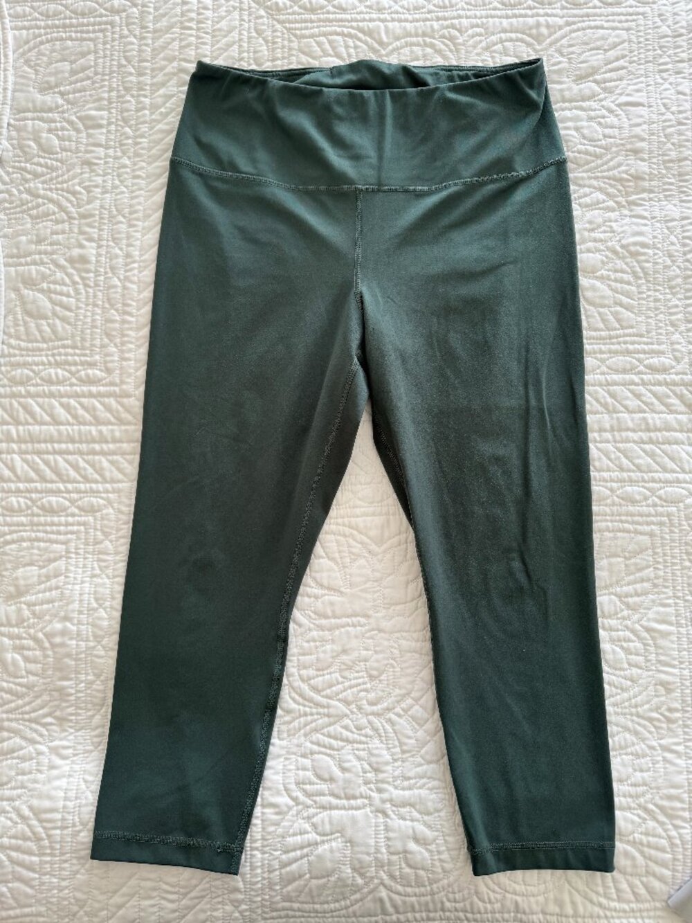 Yogalicious “Lux” Dark Green High-Waist Leggings with Side Pocket Size XL